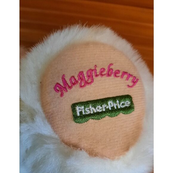 Vintage 1998 Fisher Price Stuffed Bear With Purple Dress with a flower - Picture 4 of 10